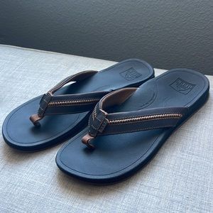 Reef Men’s Leather Ortho Coast, black/brown